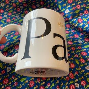 ☕️ Starbucks 2002 Paris city mug coffee cup in gold Arc de Triomphe